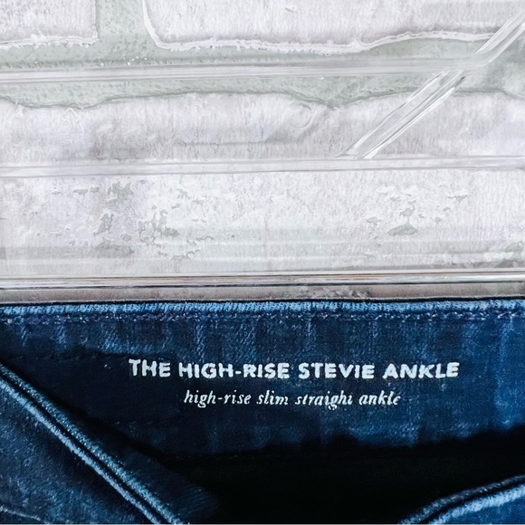 AG The High Rise Stevie Slim Straight Slit Ankle Jeans Size 28 - Picture 8 of 10